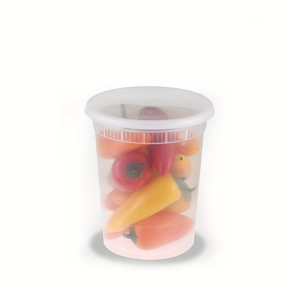 Food Storage Containers 48-Set 32 oz PP Cup and Lid Pack for Portion and Refrigerator Organization