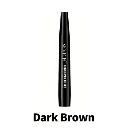 Beard Filler Pencil with Brush, Waterproof Beard Pencil for Fuller Thicker Beard, Fills Sparse Patchy Beard & Mustache