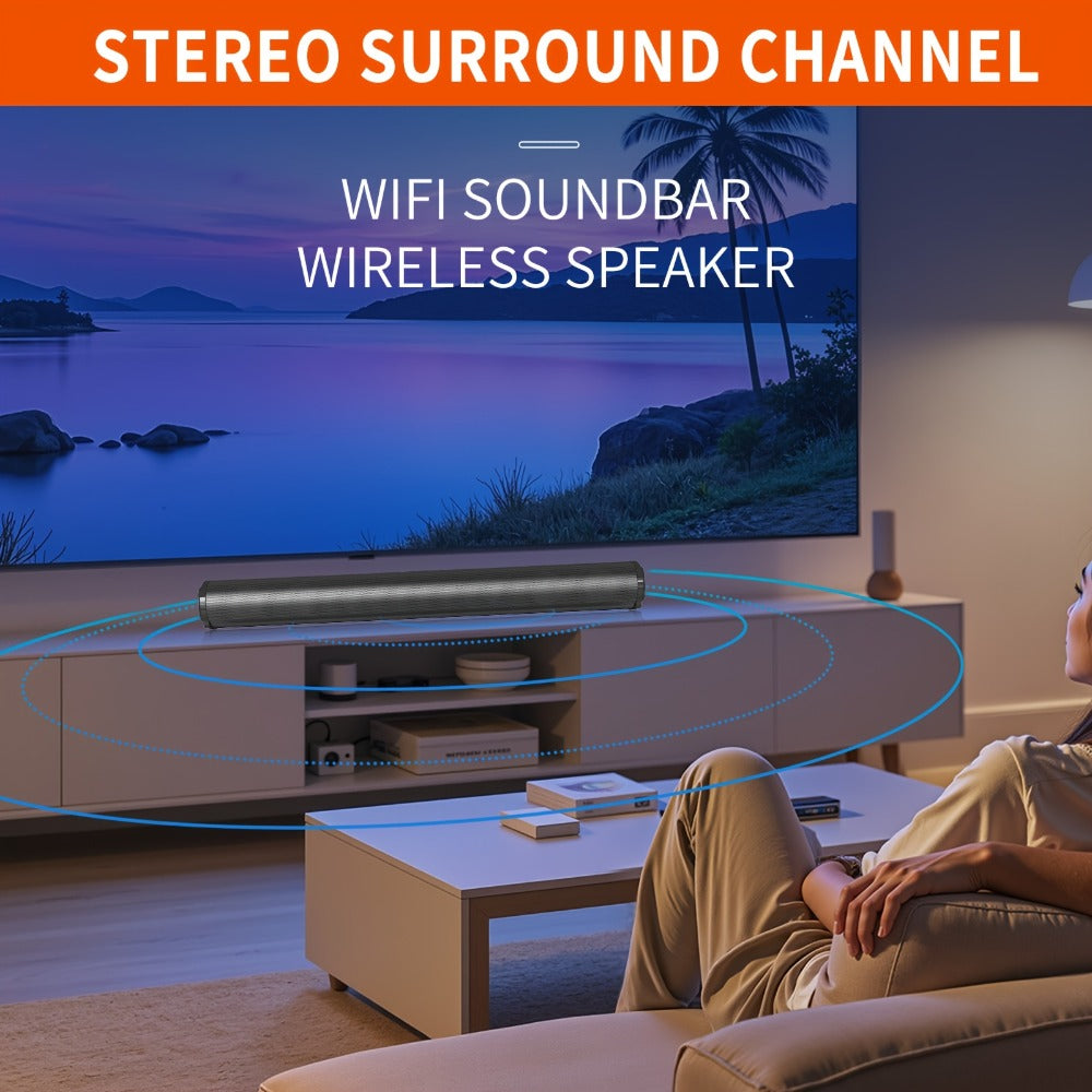 4D Echo Pearl Hi-Fi Soundbar with Subwoofer, Surround Sound Speaker System for TV, Computer & Laptop