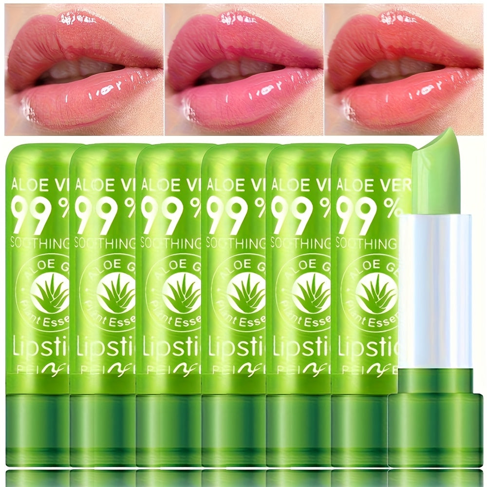 Color Changing Lipstick Set Aloe Squalane Green to Pink Magic Tint pH Reactive Lip Balm Personalized Tint for Women Gift Set