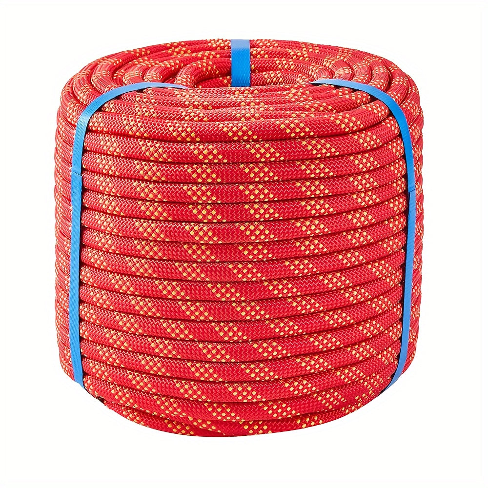 Double Braided Nylon Rope 1/2 Inch Polyester, 100ft 150ft 200ft Multi-Color for Anchoring Towing Cargo Sailing Dock Lines & Outdoor Use