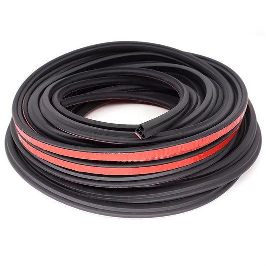 Car Door Seal Strip – 16.73ft Universal Self-Adhesive Rubber Weatherstrip for Noise Reduction & Sound Insulation, Fits Cars, Trucks