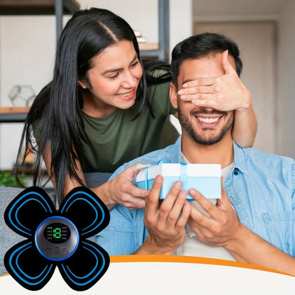 EMS Stimulator Massager Patch, Full Body Electric Massage Device with 8 Modes & 19 Intensity Levels for Shoulder