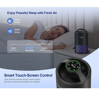 Air Purifier with H13 True HEPA Filter, 25dB Mode, Scent Diffuser and Black or White Finish