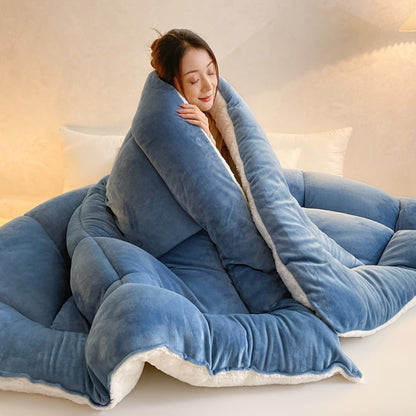 Sherpa Fleece Comforter Set Extra Thick Plush Microfiber Reversible Soft Warm Luxury Bed Blanket Twin XL Full Queen King 10 Colors