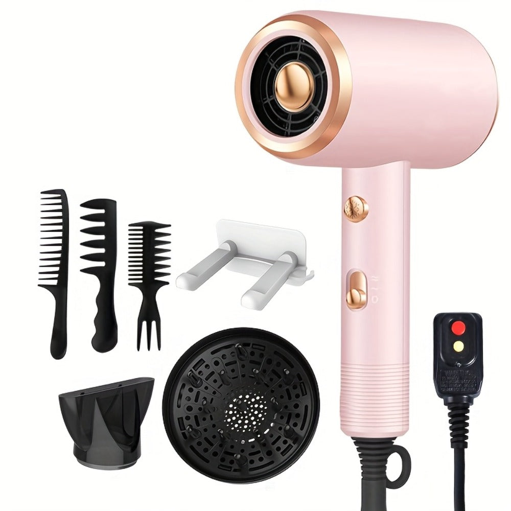 Ionic Hair Dryer 1600W with Diffuser Concentrator Nozzle 2 Speed 3 Heat Settings Cool Shot, for Home, Travel and Salon Hair Styling