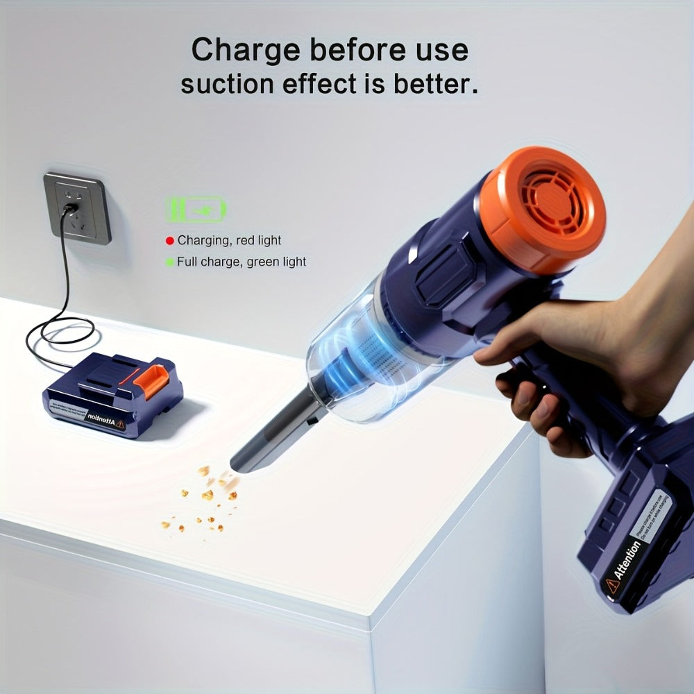 Handheld Vacuum Cleaner with 4KPa Suction, USB Charging, Crevice Tool and Three Color Options