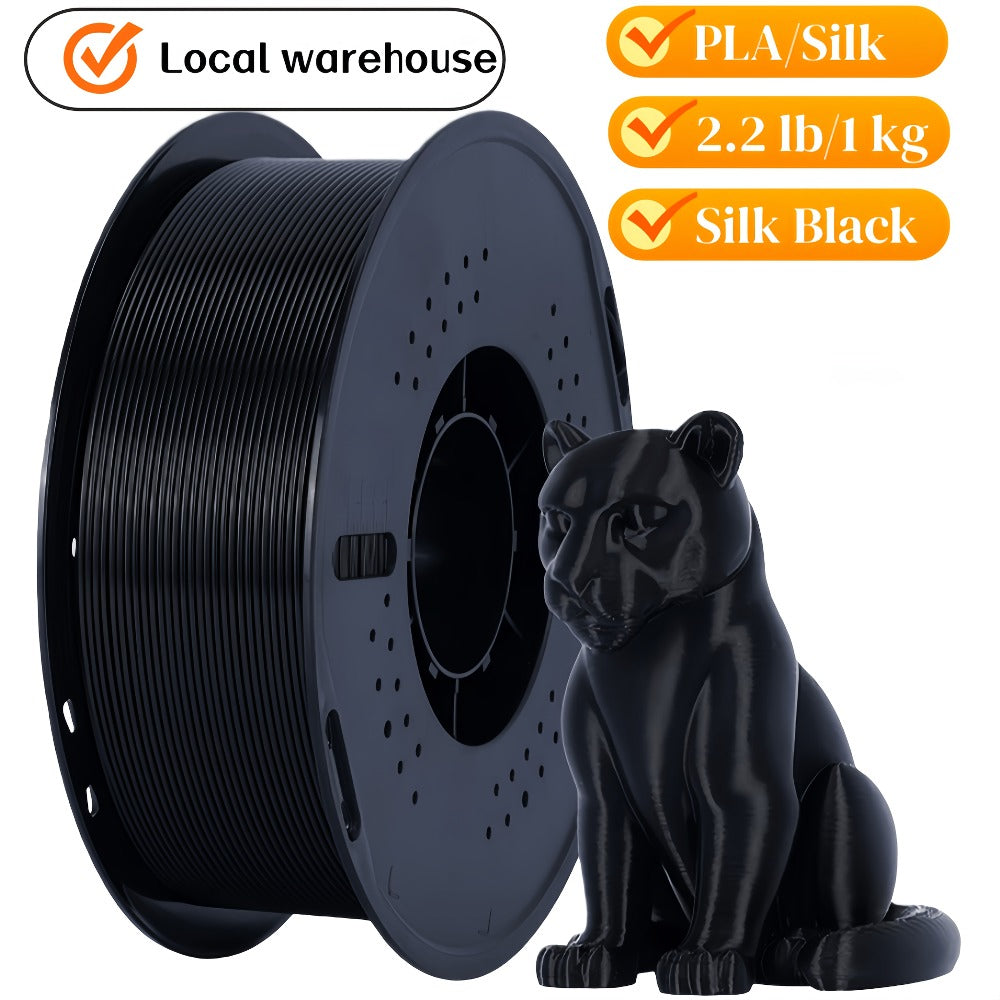 3D Printer Filament Airok Silk PLA 1.75mm 1kg Spool with Ten Glossy Solid, Dual-Color and Rainbow Options