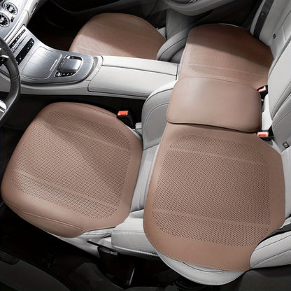 Perforated Car Seat Cushion Single Pad with 45 x 55cm Size and Black, White, Orange or Brown Color Options