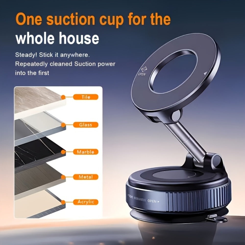 360° Rotating Magnetic Phone Holder 4-Pack – Foldable & Extendable Universal Wall Mount for Car, Bathroom