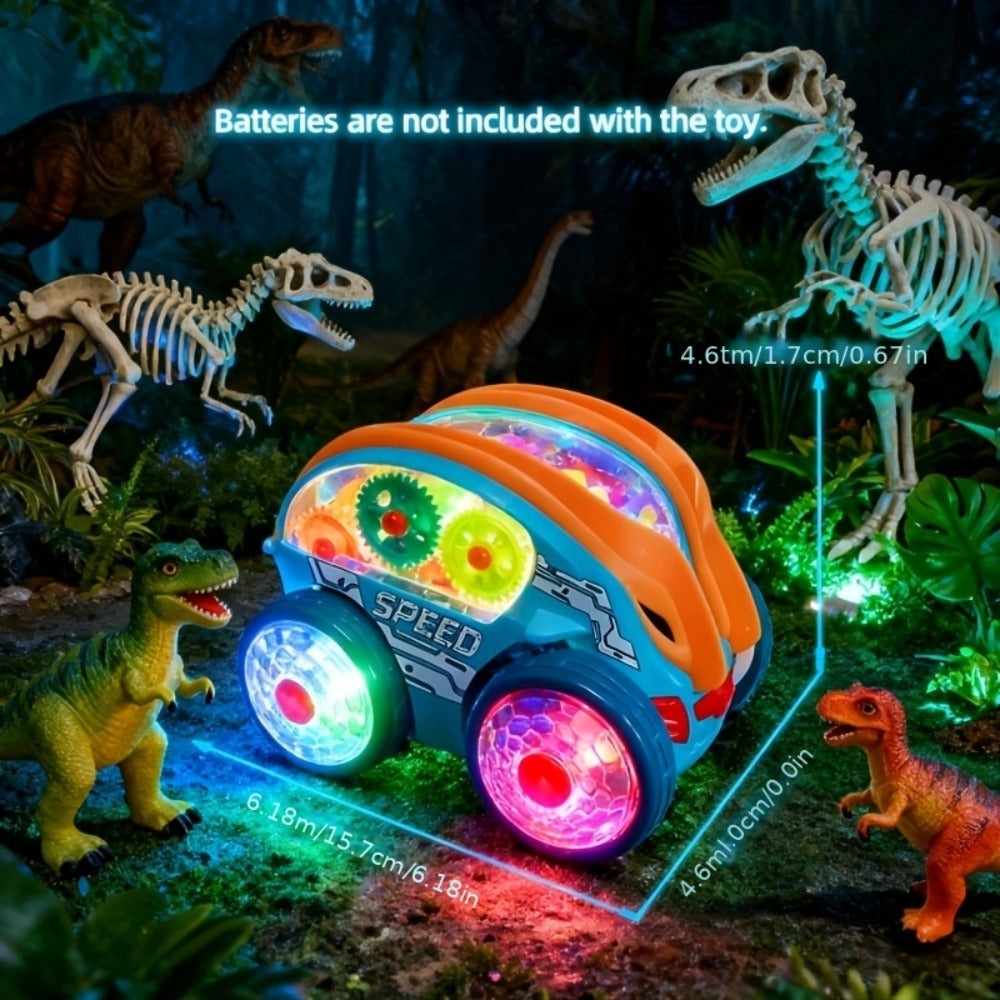 Dump Truck Toy Car with Colorful LED Lights & Music, Auto Rolling Construction Vehicle Toy for Toddlers Kids Ages 2+