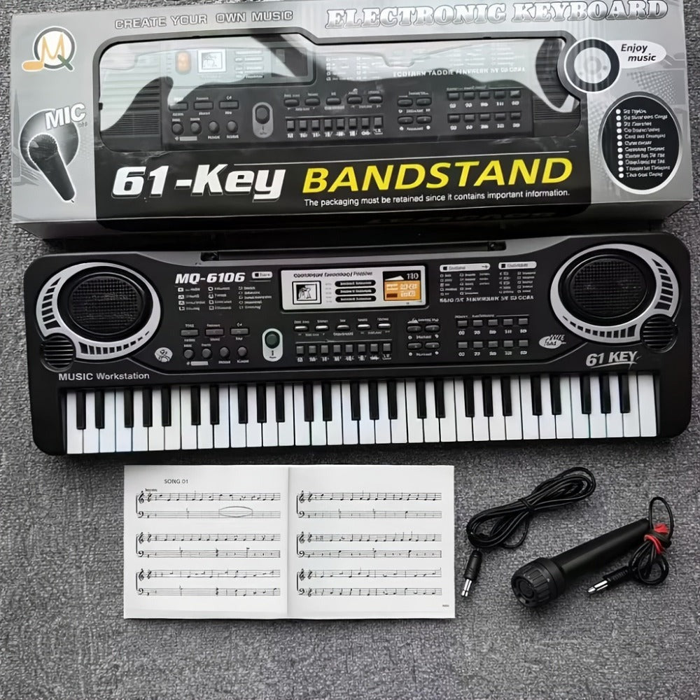61-Key Keyboard Accessory Kit with Microphone, Sheet Music and Key Stickers detail image - detail view 9