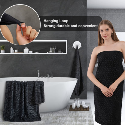 Bath Hand Towels, Towel Set 8 Piece 700GSM with 2 Bath Towels, 2 Hand Towels and 4 Washcloths in 16 Colors for Home and Guest Use