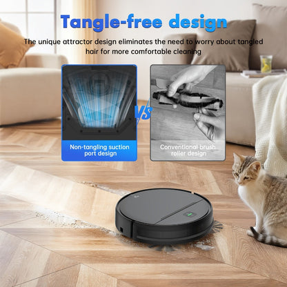 Robot Vacuum Cleaner 5000Pa 3-in-1 Sweep Vacuum Mop with Auto Charging App Voice Control for Entryways, Bedrooms and Living Spaces
