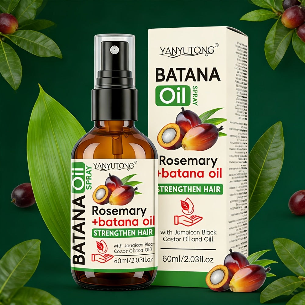 Batana & Rosemary Essential Oil Hair Spray 2.03oz, Deep Scalp & Damaged Hair Treatment, Nourishing Formula from Honduras