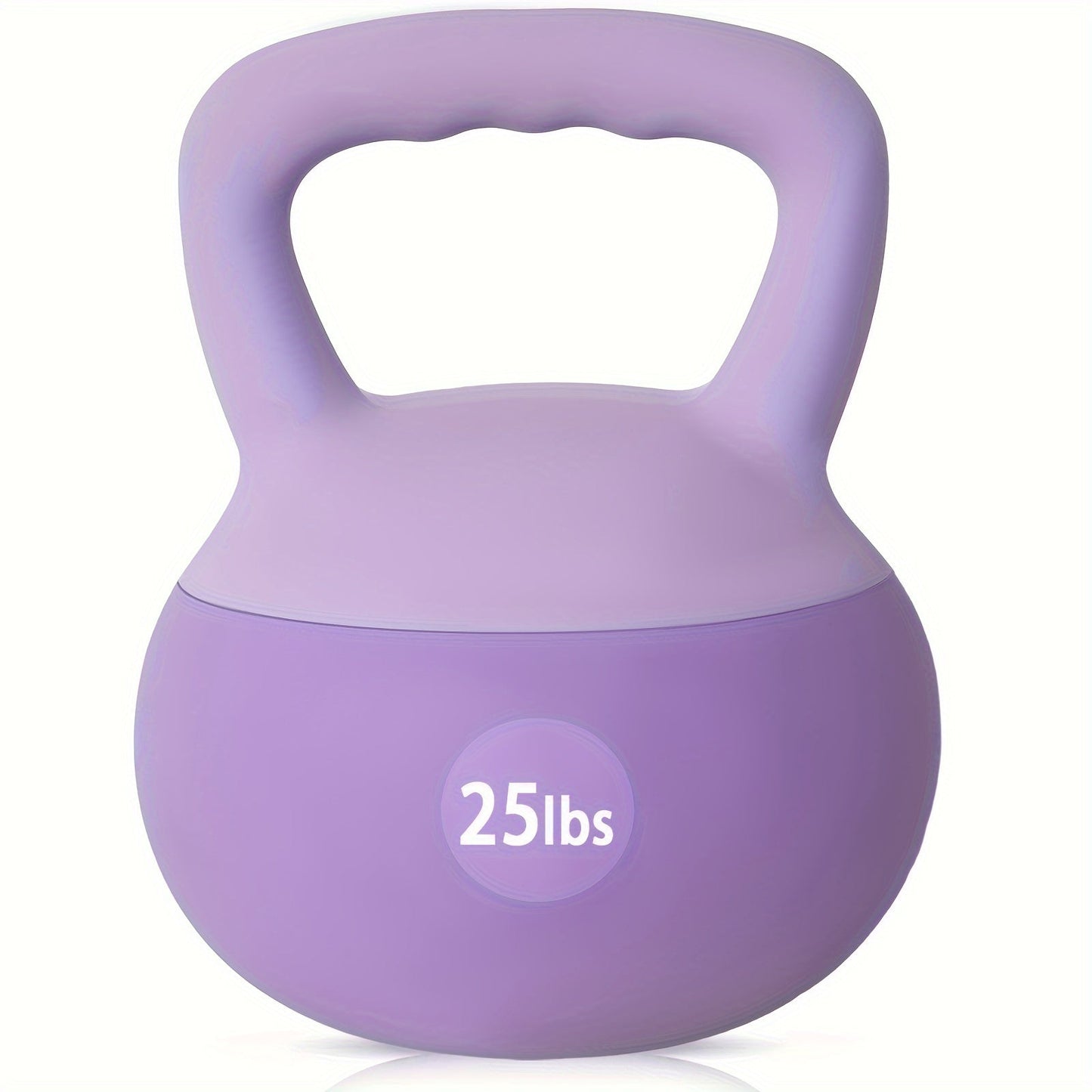 Soft PVC Kettlebell Iron Sand Filled – Wide Non-Slip Handle, 10 to 25 lbs, Safe for Home Use – Strength Training Weights for Women &