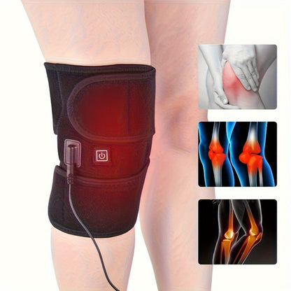 Knee Massager with Heat USB Electric Heating Pad Wrap Knee Pain Massage Device for Arthritis Joint Stiffness Men Women Gift