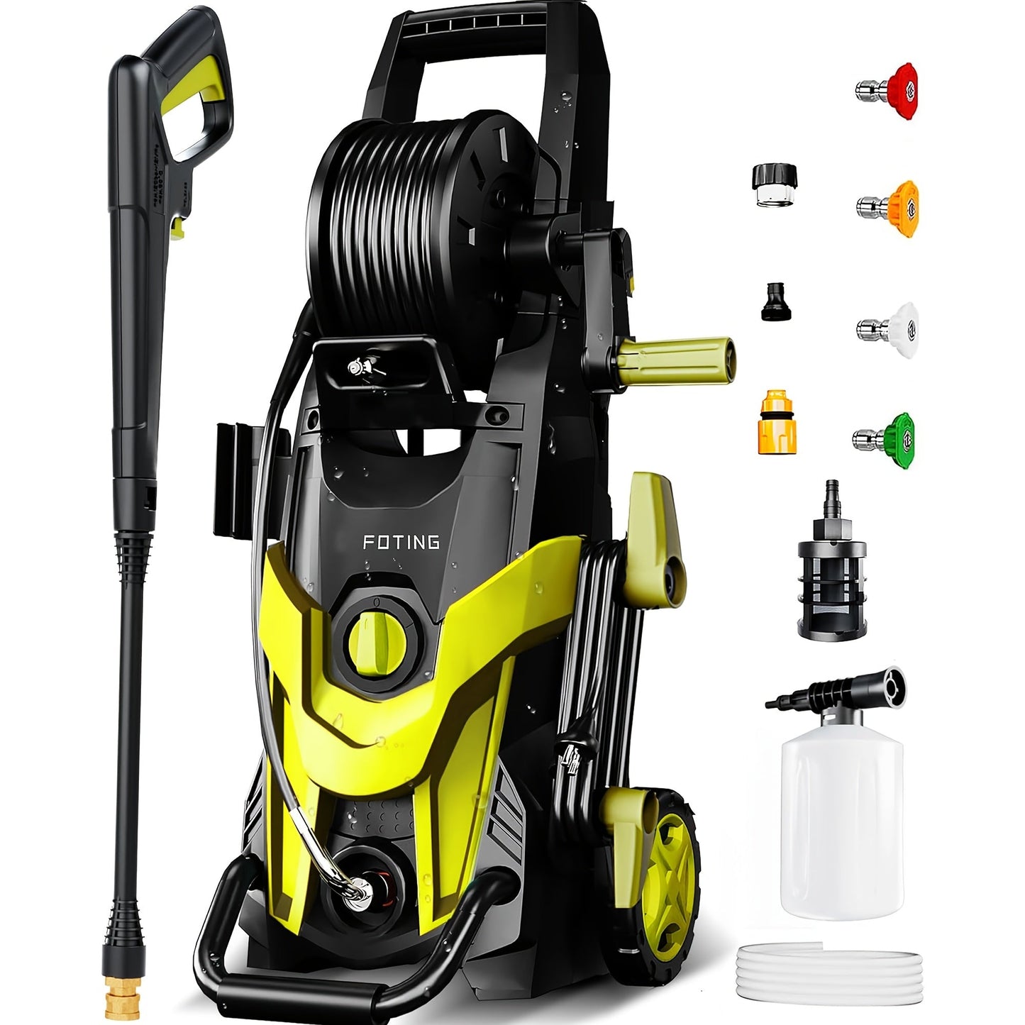 Electric Pressure Washer High PSI for Garden, Patio and Yard Use, with the Listed Configuration