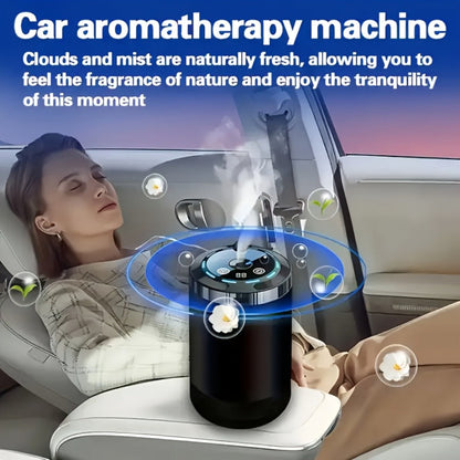 Car Aroma Diffuser – Smart In-Car Essential Oil Diffuser with Ambient RGB Light & Starlight Projection, Auto On/Off
