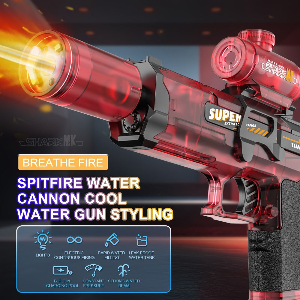Electric Water Gun Large for Kids & Adults, High-Power Squirt Blaster for Pool Beach Lawn Backyard Summer Water Battle