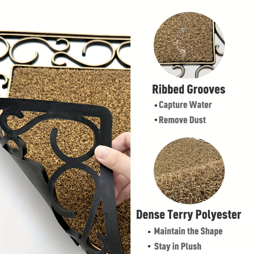 Door Mat | PVC Hollow Anti-Slip Mud Scraper Outdoor Entrance Holiday