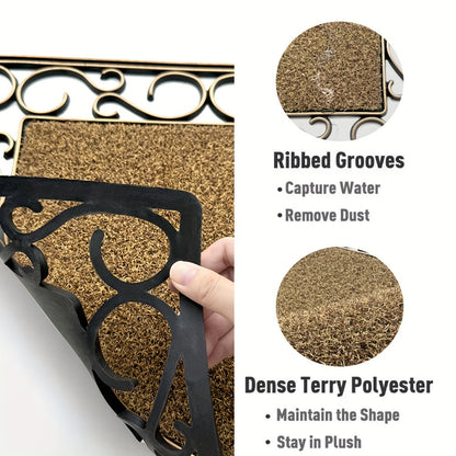 Door Mat | PVC Hollow Anti-Slip Mud Scraper Outdoor Entrance Holiday