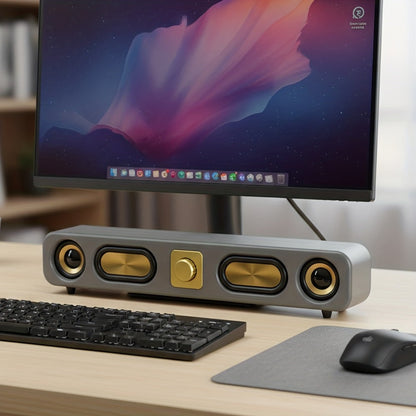 Retro Wood Grain Bluetooth Speaker Dual 2-Inch Woofers 10W Wireless Desktop Soundbar TF AUX for an Everyday Personal Care Routine