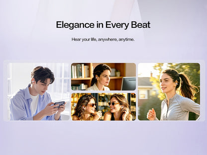 Butterfly Earring Wireless Earphones Open-Ear AI Translation HD Calls Touch Control for Bedside Audio, Alarms and Room Entertainment