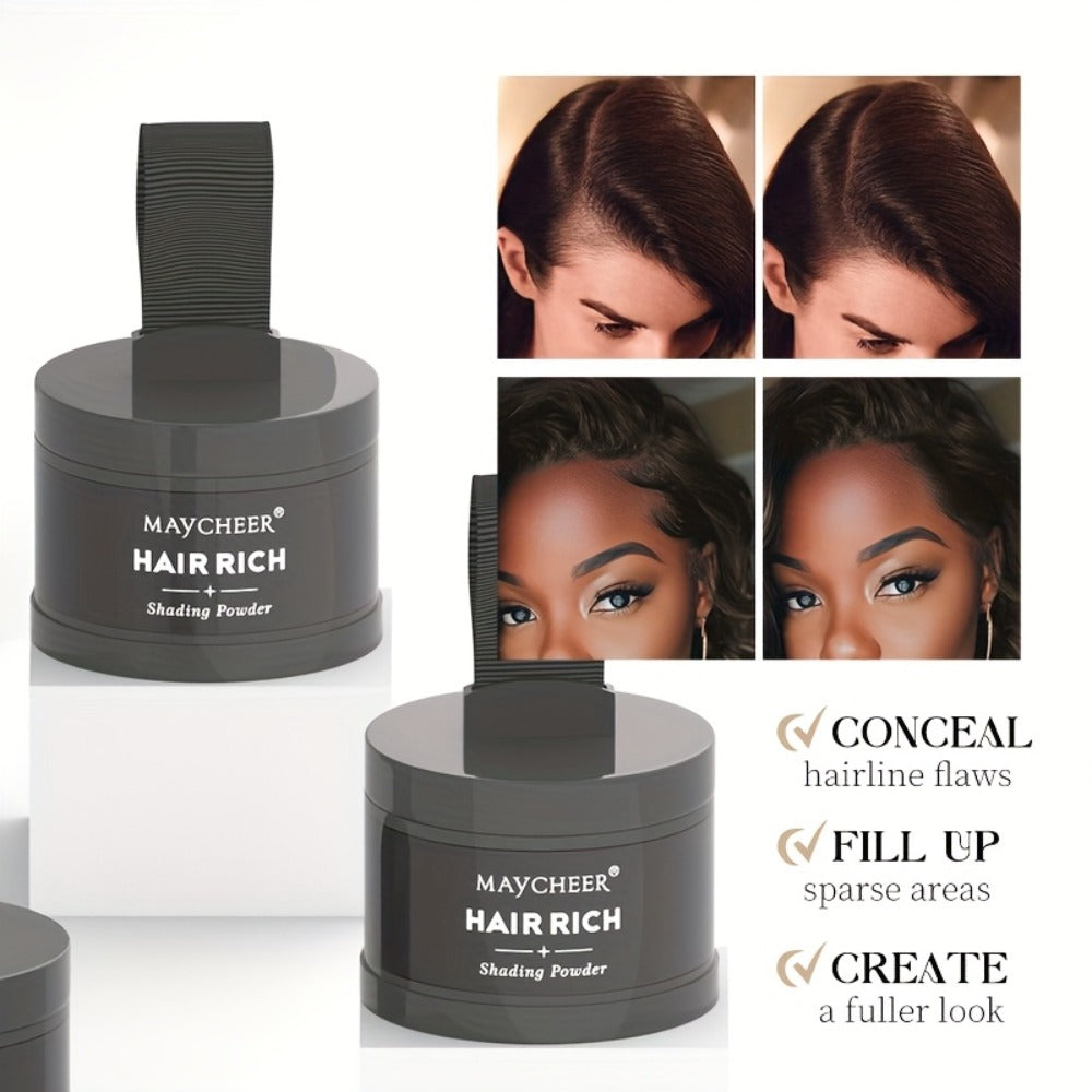 Beard Touch-Up Powder for Men - Instant Gray Coverage Beard Filler for Sparse Patchy Beard for Makeup, Travel and Everyday Vanity Use