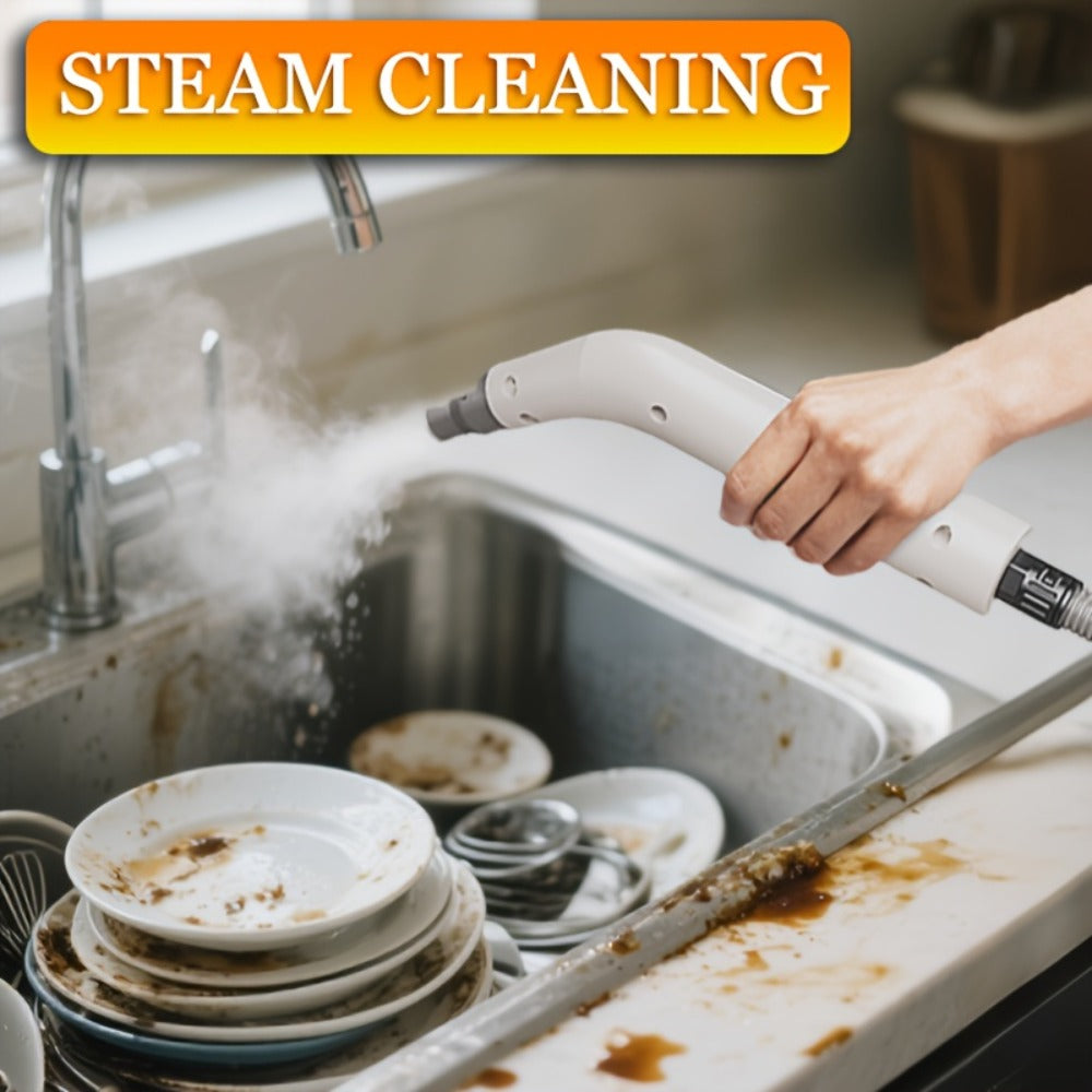 Portable Steam Cleaner 1200W, 2.3Bar High-Pressure Handheld Steam Cleaner 15-Second Heat-Up, 750ML Tank