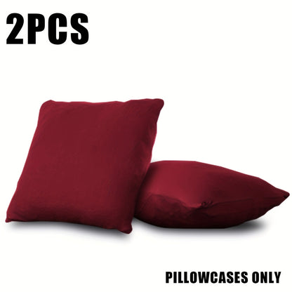 Sofa Cover Solid-Color Fitted Slipcover Options for 1, 2, 3 or 4-Seater Sofas and Separate Pillowcase