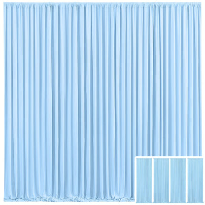 Blackout Backdrop Curtain 4 Pack 5x10 Ft - Heavyweight Nonwoven, Wrinkle-Resistant for Entryways, Bedrooms and Living Spaces