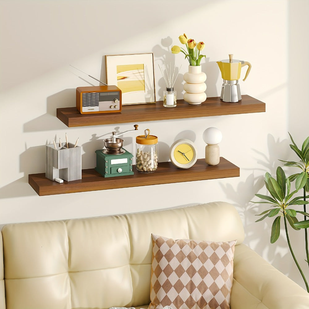 Floating Shelves Wall Mounted Set of 4 – 22 Inch Wall Shelves with Invisible Brackets for Bathroom Living Room Bedroom Kitchen Decor