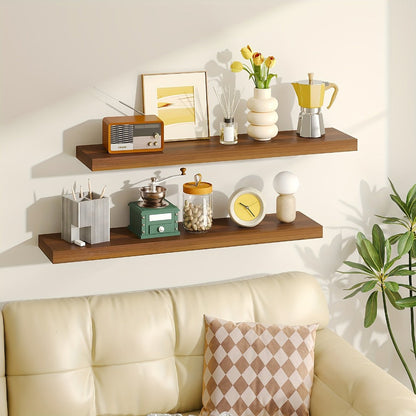 Floating Shelves Wall Mounted Set of 4 – 22 Inch Wall Shelves with Invisible Brackets for Bathroom Living Room Bedroom Kitchen Decor