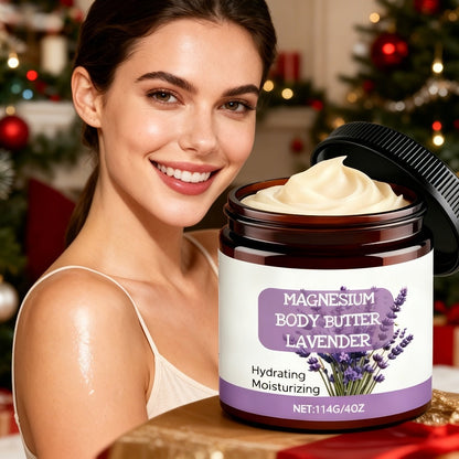 Lavender Magnesium Cream Body Lotion 4oz with Magnesium Chloride Lavender Oil Deep Relaxing Soothing Skin Nourishing for Women Men