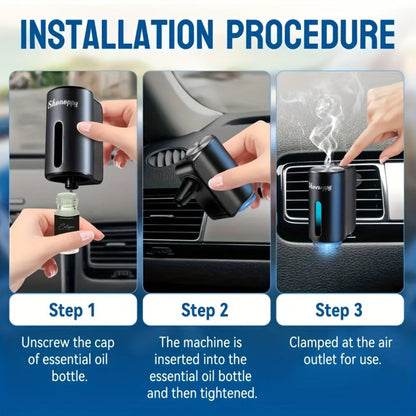 Car Air Freshener Aroma Diffuser with Essential Oils – USB Powered Smart Scent Diffuser for Car, 3/6/10/20 Bottles 0.34oz Essential Oils