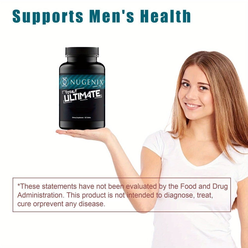Testosterone Support Supplement with D-Aspartic Acid, Horny Goat Weed, Tribulus & Maca, Mood, Health & Vitality Booster for Men