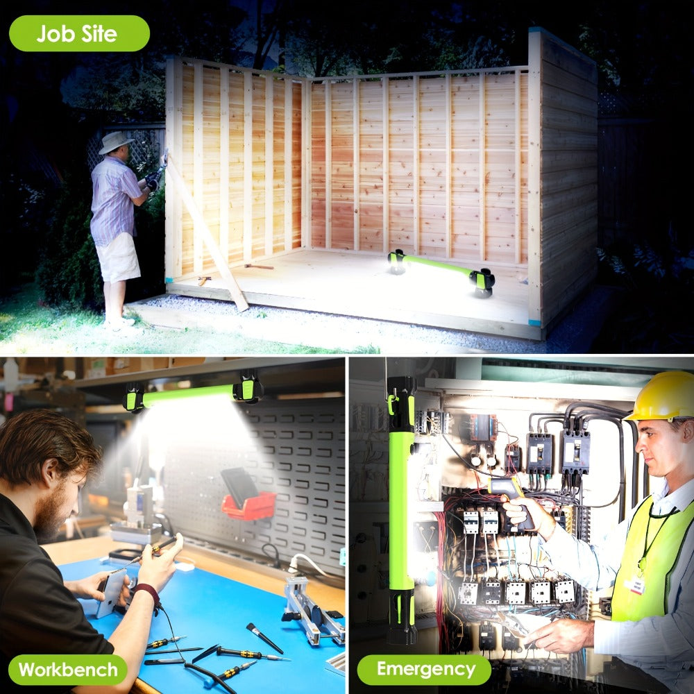 LED Work Light 2500LM Rechargeable Magnetic Underhood Inspection Light with 5200mAh Battery & Hooks