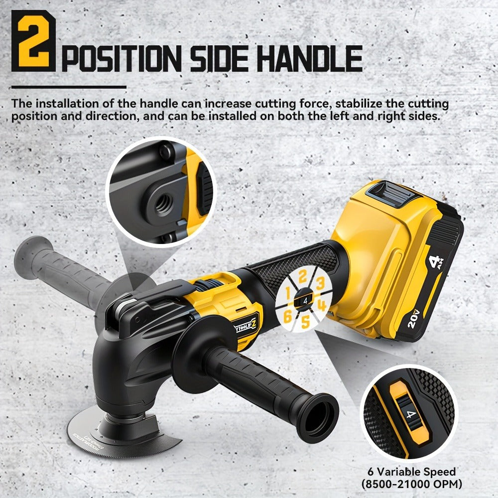 Oscillating Multi Tool Brushless Cordless Compatible with DeWalt 20V / 18V Battery, 21000 OPM Variable Speed