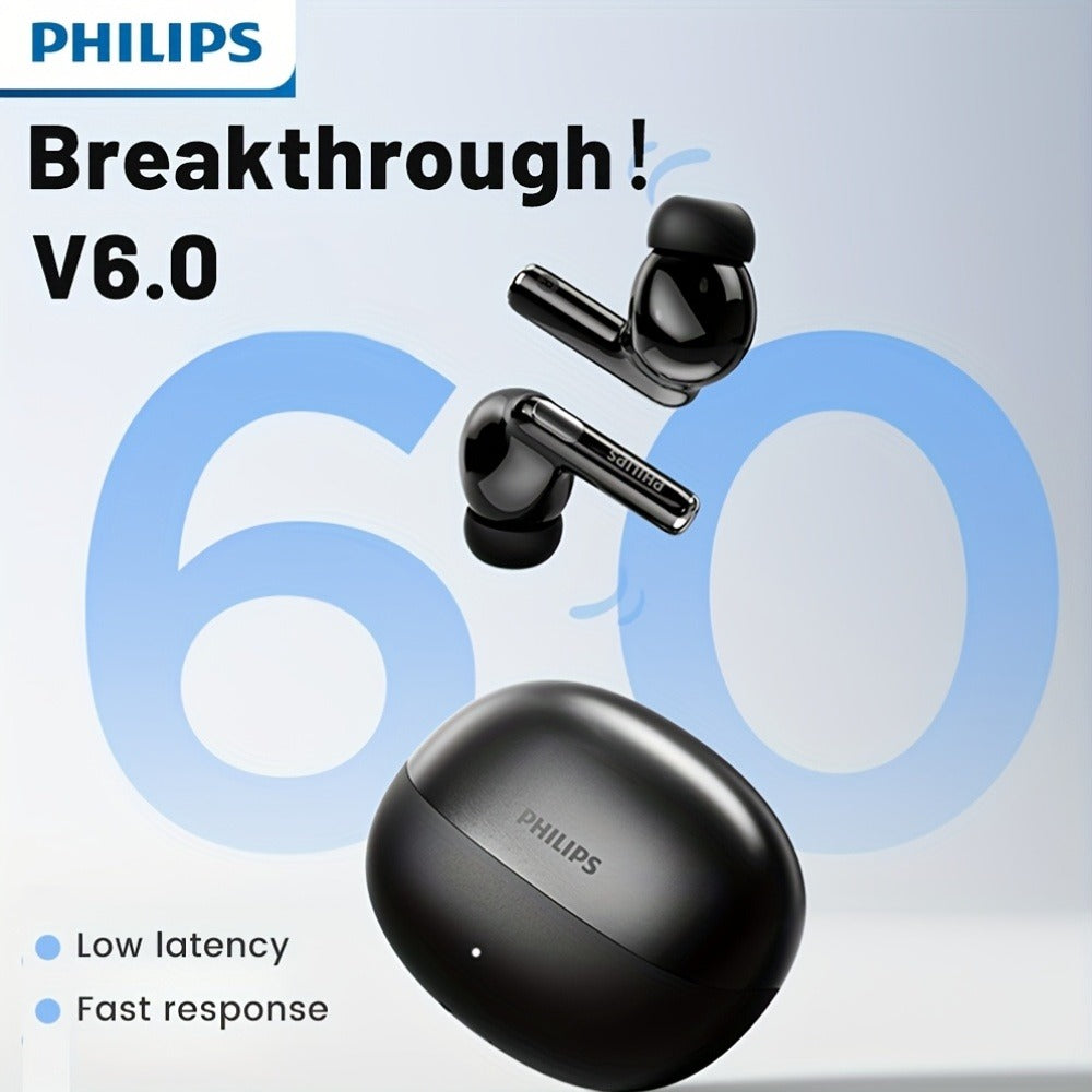 True Wireless Earbuds Philips In-Ear Stem Set with 18-Hour Listed Battery Life, Smart Tap Controls and Two Colors