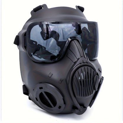 Tactical CS Costume Prop Mask Plastic Airsoft Style – Military Face Mask for Men Halloween Cosplay Role Play CS Simulation Outdoor Camping