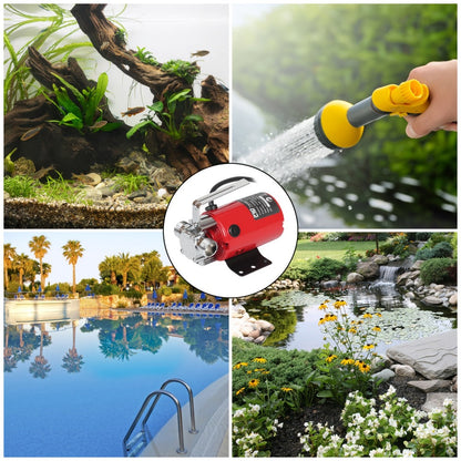 Portable Electric Water Pump 330 GPH, 1/10 HP 120V Utility Pump with Hose, High-Flow Water Transfer Pump for Pool Drain