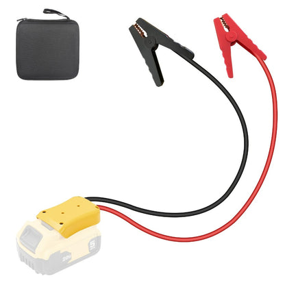 Jumper Cables with Battery Adapter – Compatible with Dewalt 18V & Ryobi 18V, 8AWG 5.9FT Portable Car Jump Starter Cables for Light Vehicles