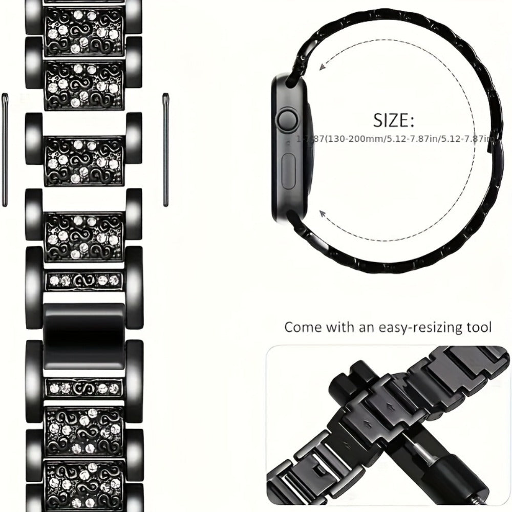 Diamond Apple Watch Case & Strap Set for an Everyday Personal Care Routine, with the Listed Configuration