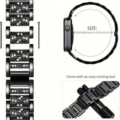 Diamond Apple Watch Case & Strap Set for an Everyday Personal Care Routine, with the Listed Configuration