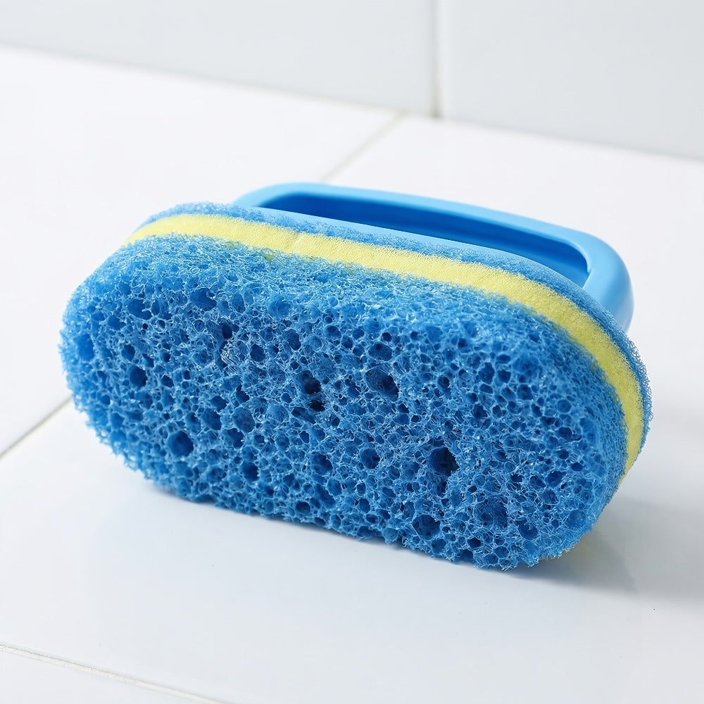 Natural Sponge Cleaning Brushes Set of 5 – Thickened Ergonomic Handle, Quick-Drying, Pill-Free, Multi-Surface Kitchen Bathroom Dishware Pool