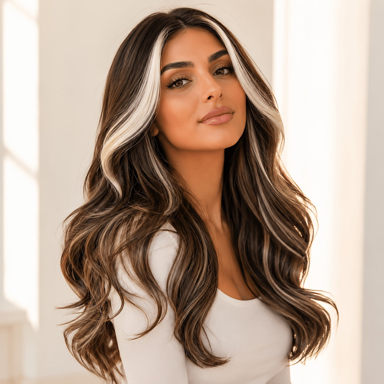 Synthetic Wig Long Style, Six Color Choices with 24-Inch Length for Parties with Model-Specific Color, Length and Cap Options