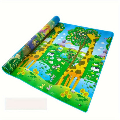 Double-Sided Foldable Foam Picnic Mat, 78 x 71 Inch Portable Beach Blanket with Five Printed Pattern Options