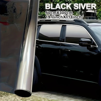 Gradient Window Tint Film 19.7 x 118 Inch – Two-Color Heat Resistant VLT Car Window Film | PET Material | Red, Gold, Green