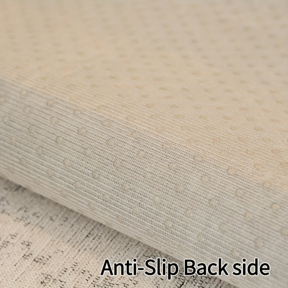 Sofa Cover, Geometric Embroidered Knit Couch Pad in Gray, Blue or White with Three Size Options
